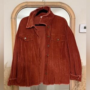 La miel orange corduroy jacket
